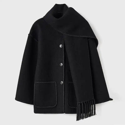 Zoe | Eleganta Damkappa med Halsduk