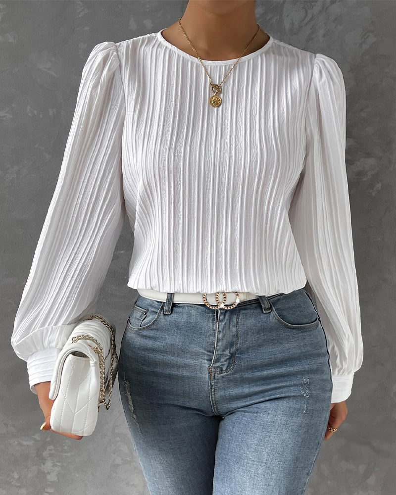 Roxanne™ | Förförisk Modeblus med Lanternärmad ärm