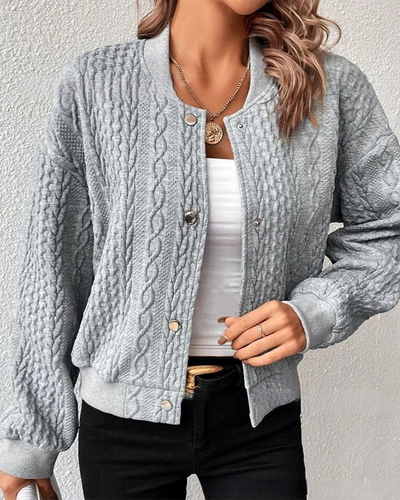 Lucille® | Elegant Cardigan i Texturerat Tyg