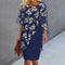 Snygg blommig bodycon-klänning
