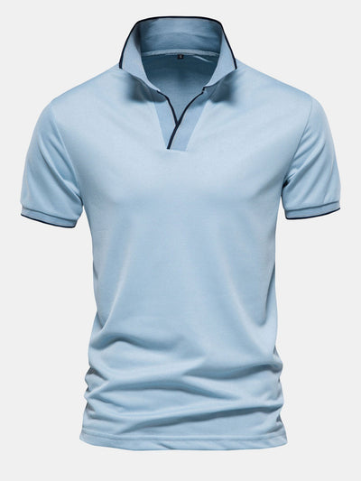 Man V Neck Polo Shirt