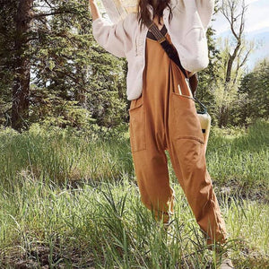Lösa byxor med vida ben Jumpsuit för kvinnor
