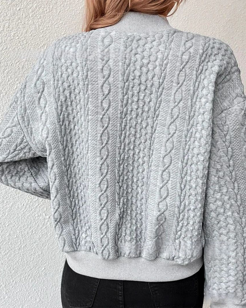 Lucille® | Elegant Cardigan i Texturerat Tyg