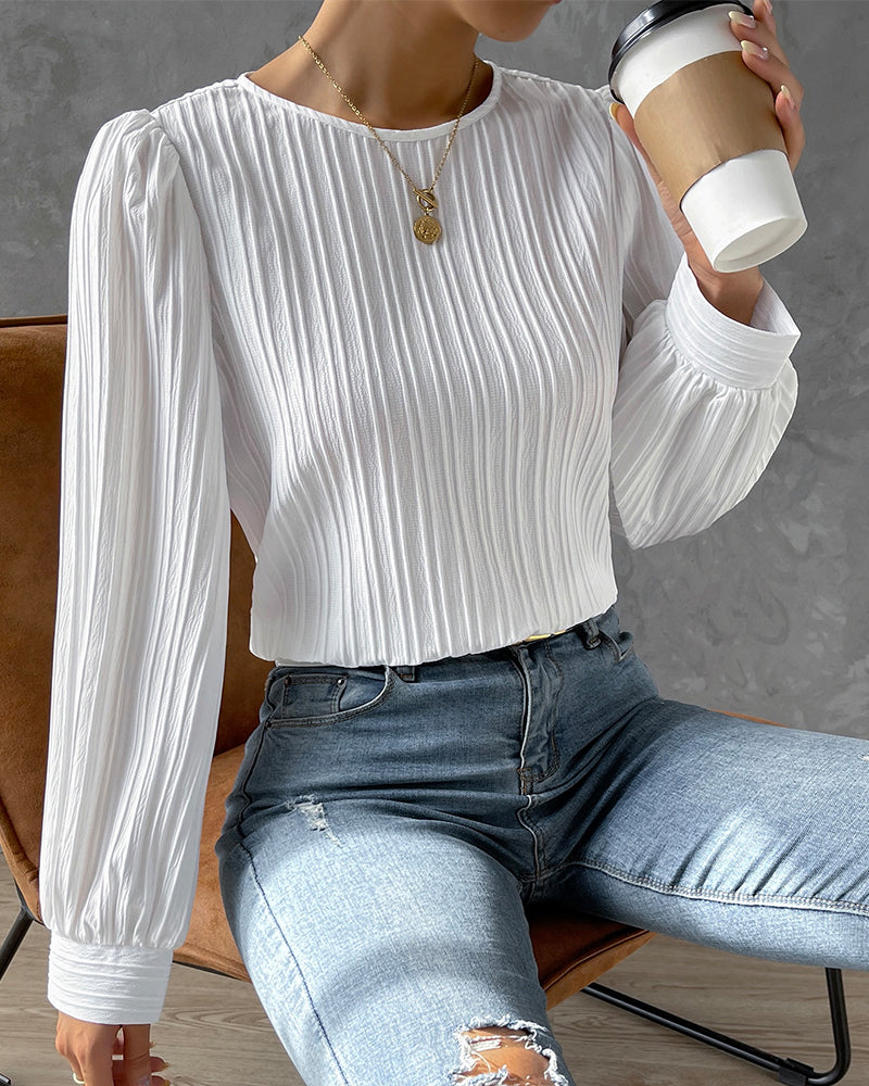 Roxanne™ | Förförisk Modeblus med Lanternärmad ärm