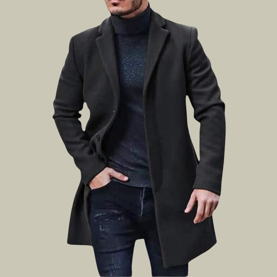 Sebastian | Herrar Klassisk Lång Kappa För Sofistikerad Stil