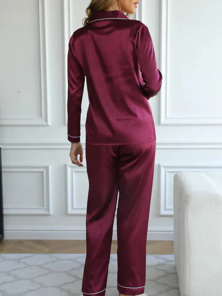 Qiana | Satin Pyjamas Uppsättning för Kvinnor