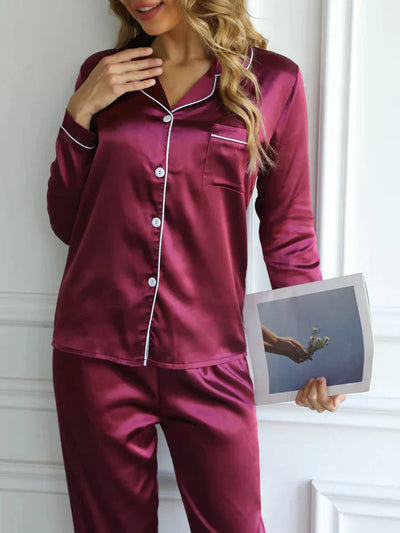 Qiana | Satin Pyjamas Uppsättning för Kvinnor