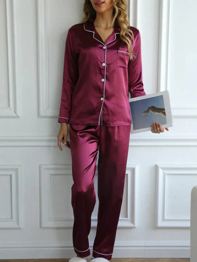 Qiana | Satin Pyjamas Uppsättning för Kvinnor