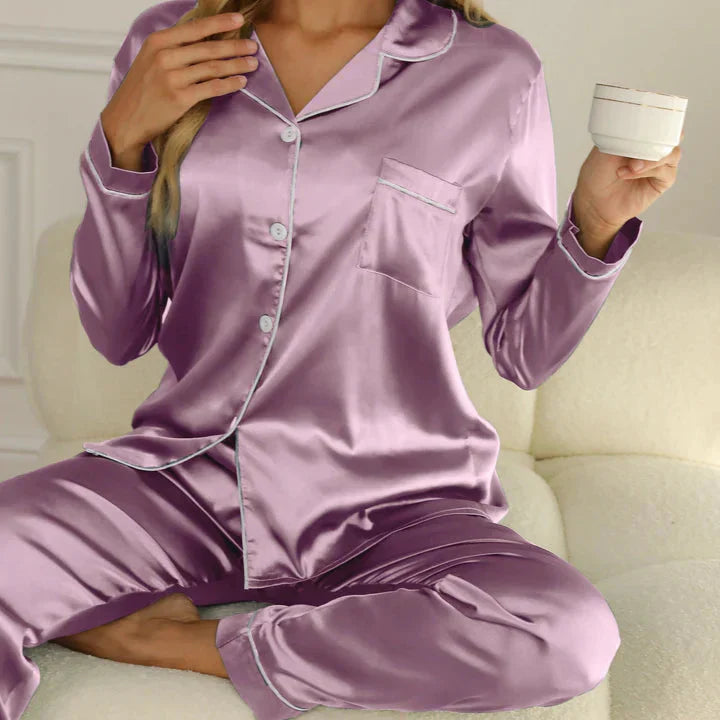 Qiana | Satin Pyjamas Uppsättning för Kvinnor