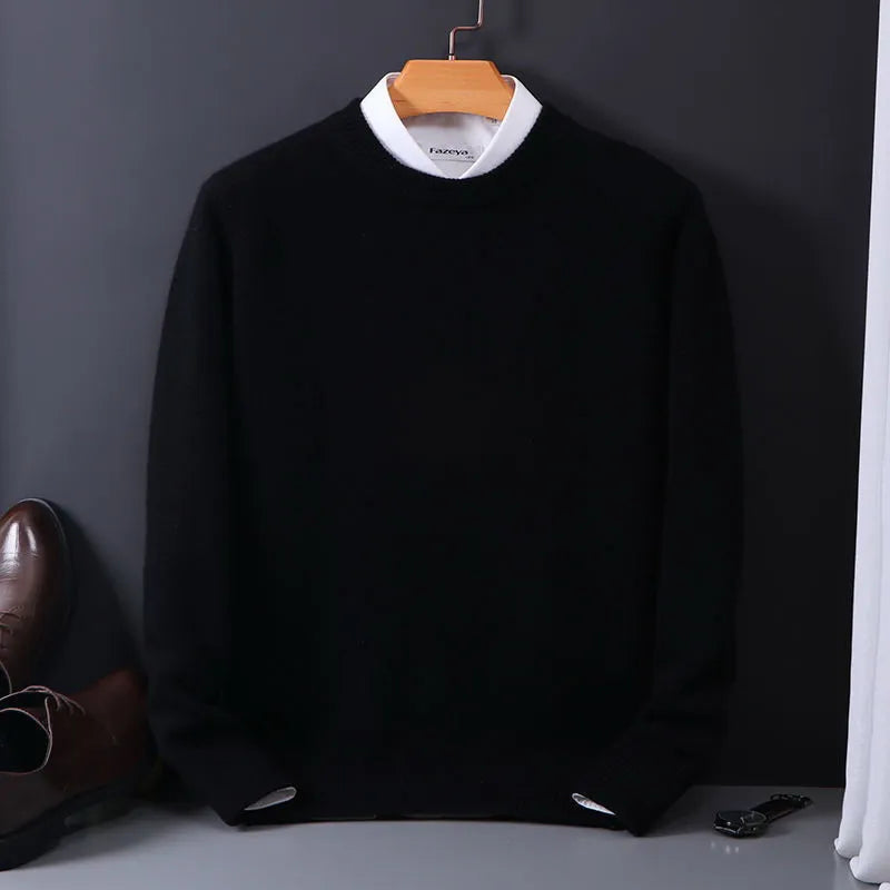 Thom | Klassisk Mjukt Stickad Crewneck Tröja