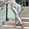 Susanna - Lyxiga Silvermetallic Byxor