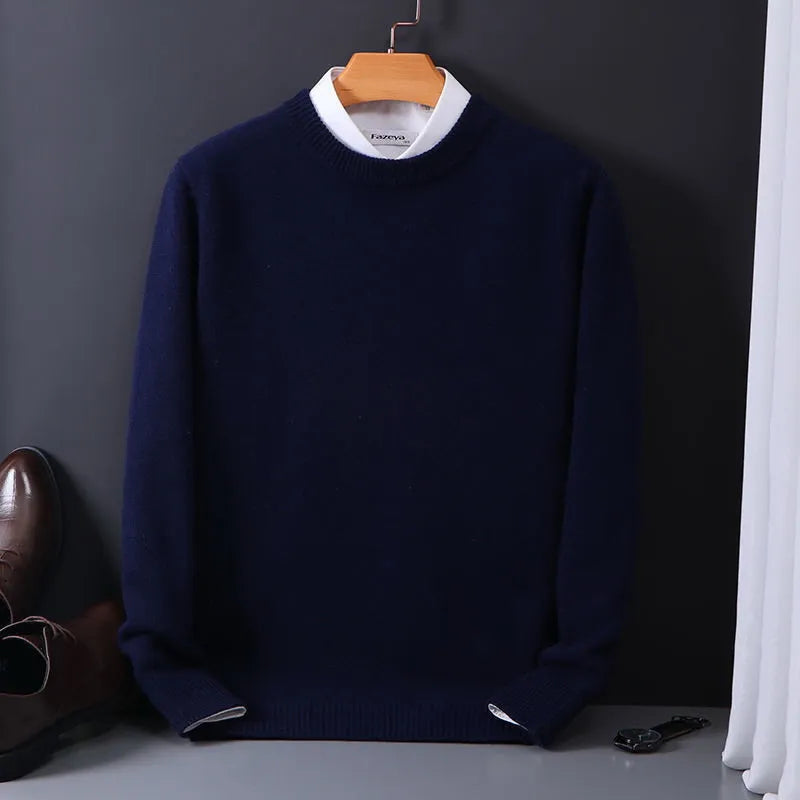 Thom | Klassisk Mjukt Stickad Crewneck Tröja