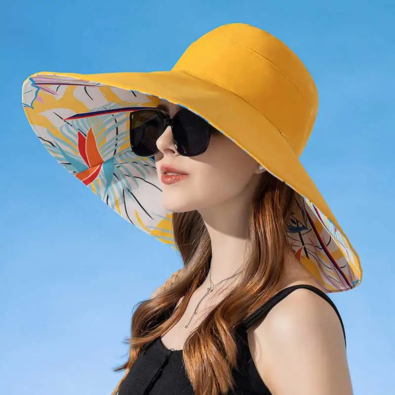 Gabriella™ |  Dubbelsidig Bredbrättad Elegant Solhatt