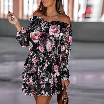 Hafsa - Kvinnor Off Shoulder Sommarklänning