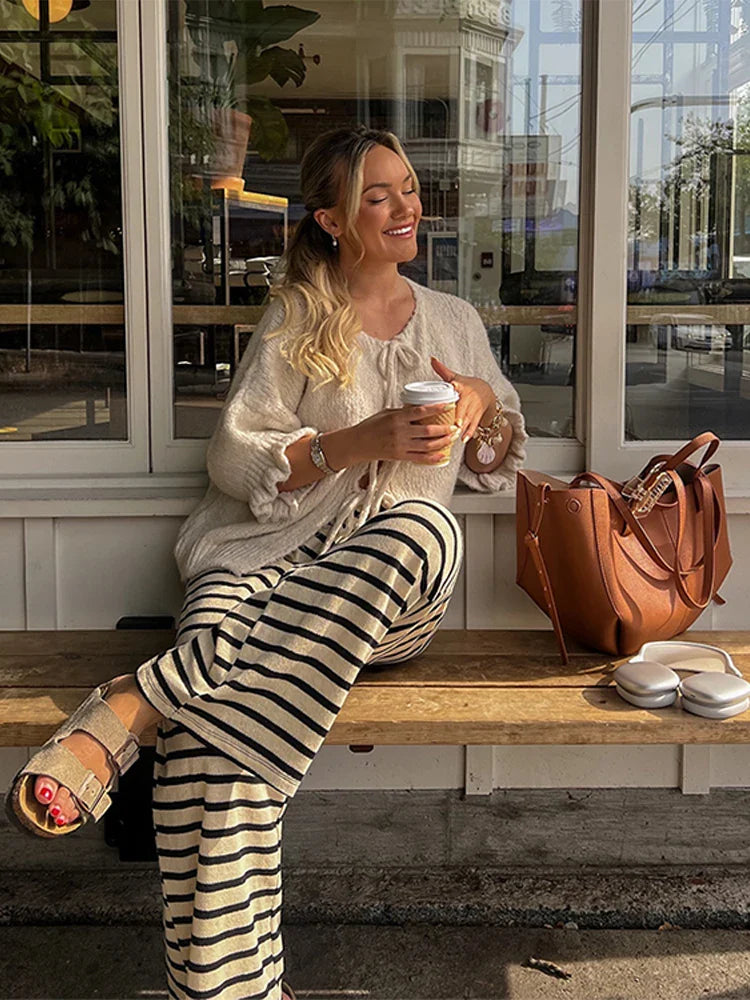 Sofia™ | Ihålig Stickad Halvärmad Cardigan