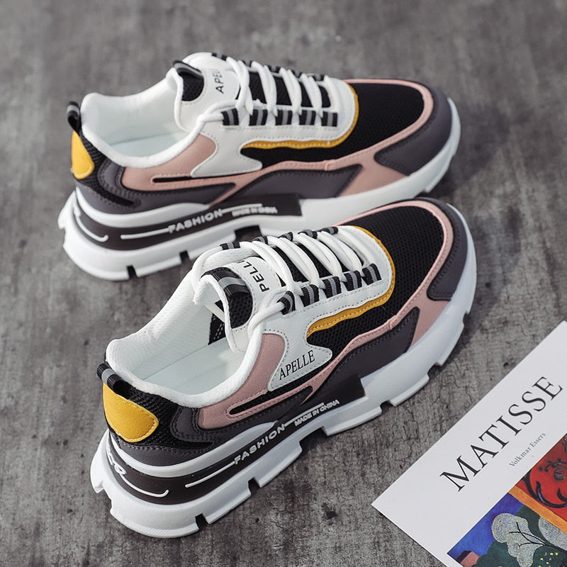 Rosemarie - Bekväma Avslappnade Chunky Sneakers