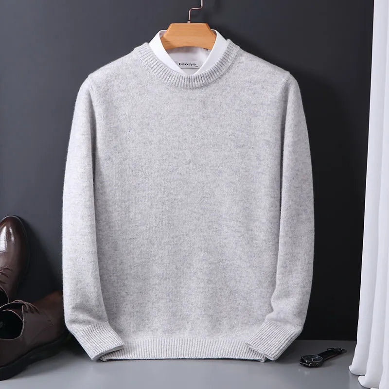 Thom | Klassisk Mjukt Stickad Crewneck Tröja