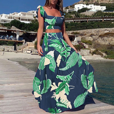 Wilma - Kvinnor Crop Top & Maxi Kjol Set