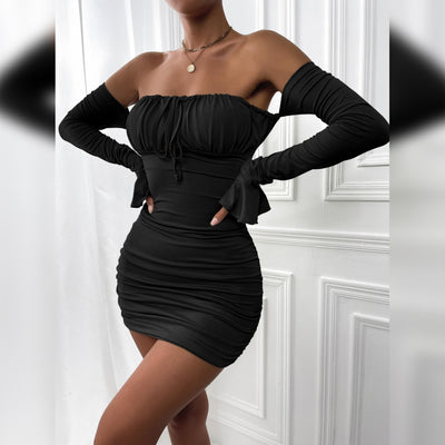 Kaitlyn - Off Shoulder Sommarklänning för Kvinnor