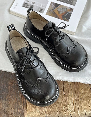Brogue-stil Läderskor Med Bred Tå | Sylvia