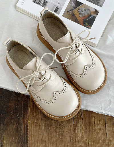 Brogue-stil Läderskor Med Bred Tå | Sylvia