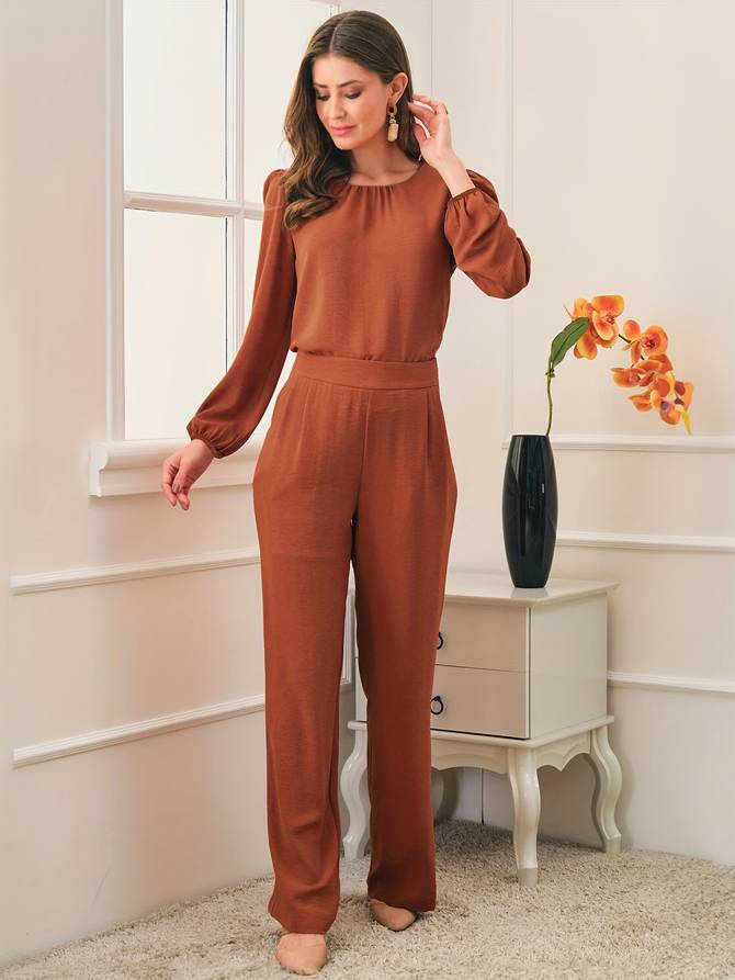 Ross - Kvinnor Casual Blus & Byxor Set