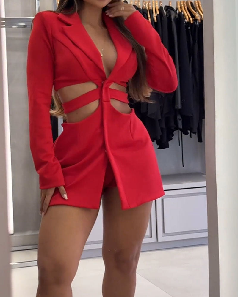 Milana™ | Urholkad Mini Blazer Klänning