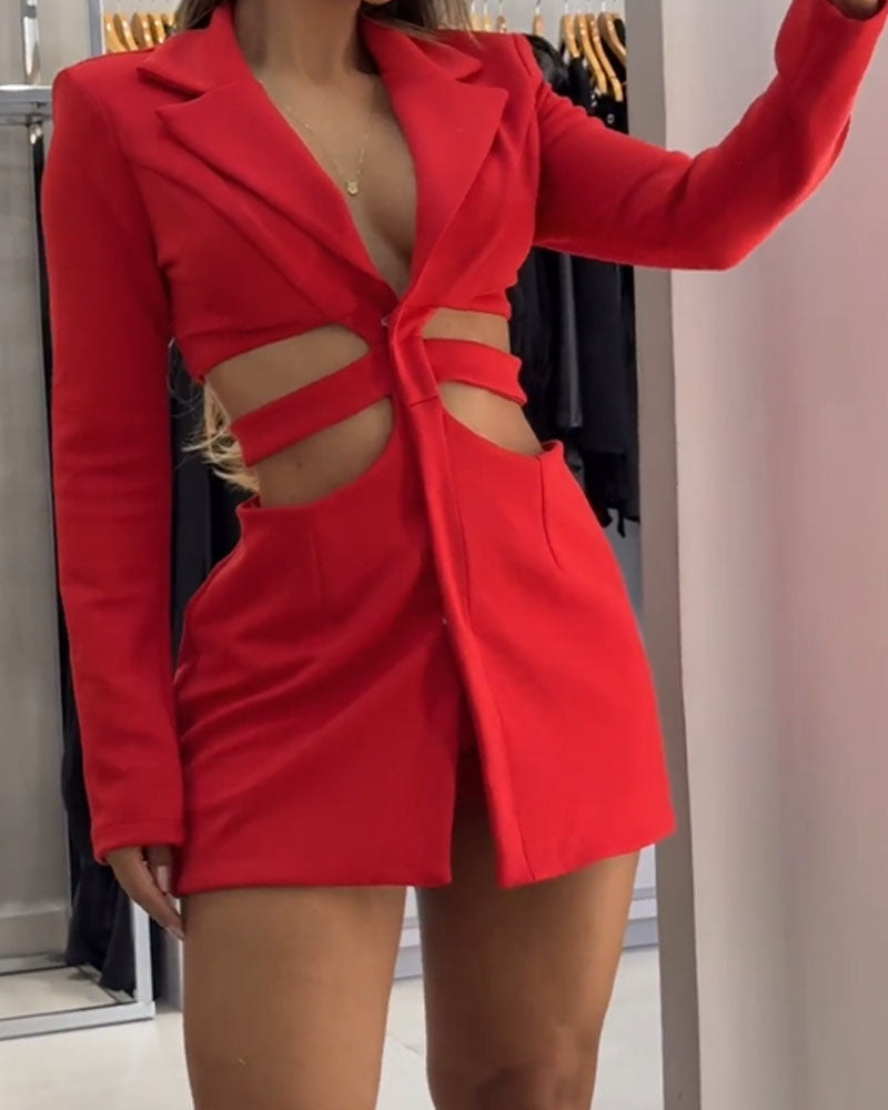Milana™ | Urholkad Mini Blazer Klänning