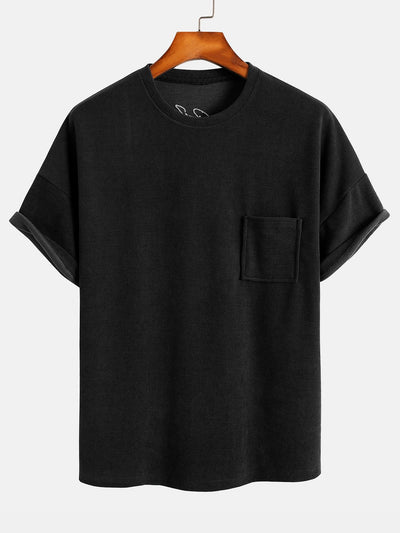 Dropped Shoulder Corduroy T-Shirt & Shorts