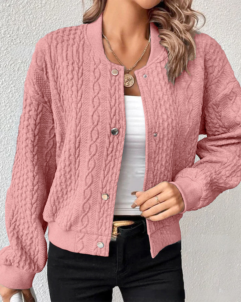 Lucille® | Elegant Cardigan i Texturerat Tyg
